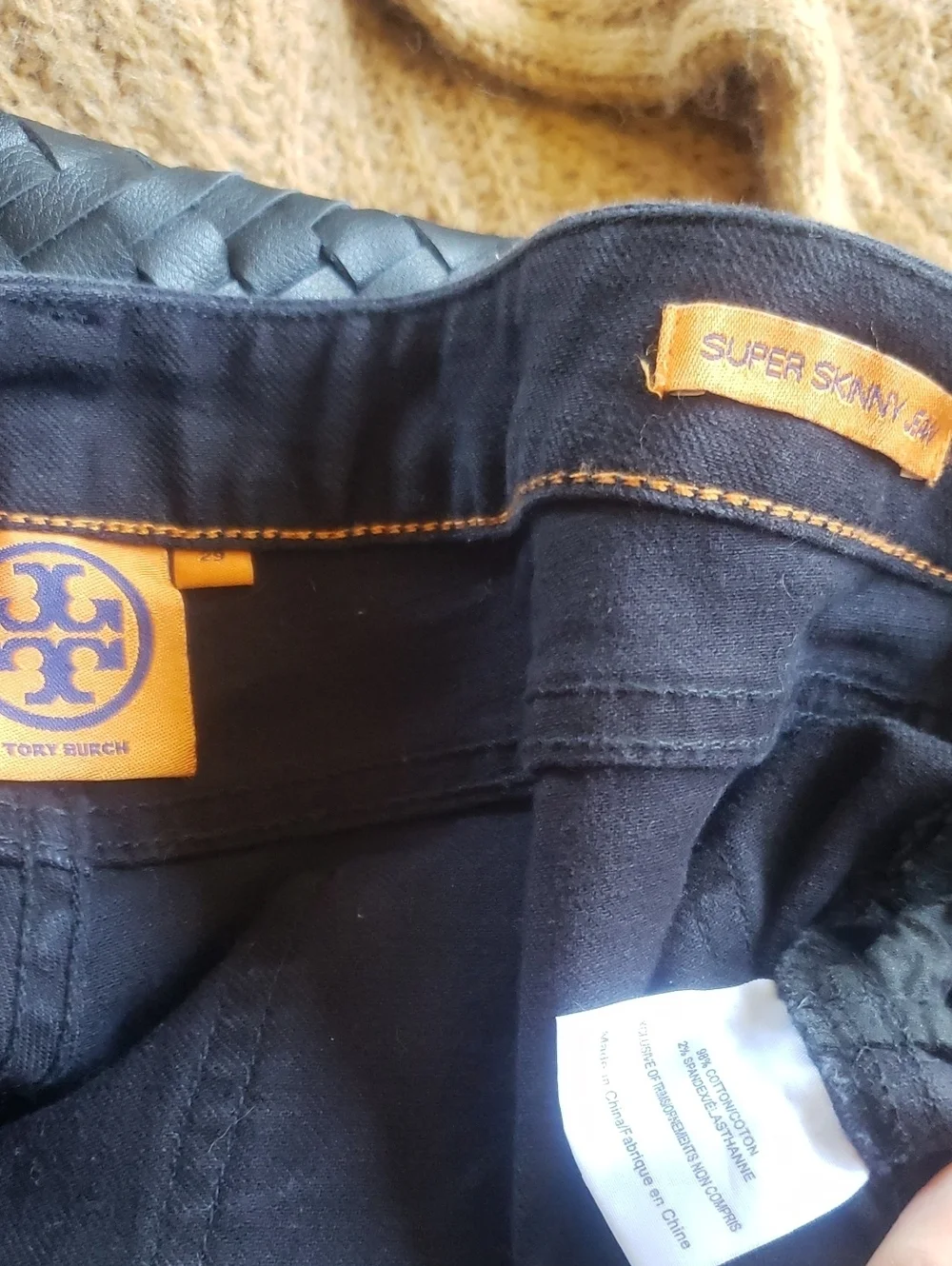 Tory Burch Black Super Skinny Leg Women's Jeans 29